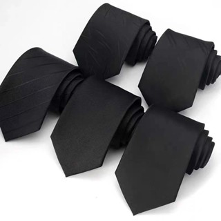 Cà vạt Nam màu đen bản to 8cm phong cách công sở, chững chạc, Cavat trung niên, Cravat cao cấp