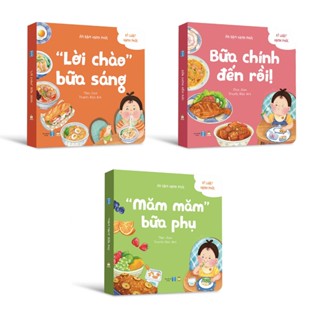 Sách - Bộ Bữa ăn hạnh phúc 3 cuốn Bồi cứng - Cho bé 1-5 tuổi