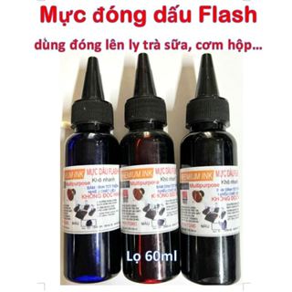 MUA SỈ GIẢM 10% MỰC ĐÓNG DẤU FLASH TRÊN MỌI CHẤT LIỆU-60 ML-100ML GỐC ANCOL(DÙNG CHO MỌI LOẠI CON DẤU) KHÔ NHANH