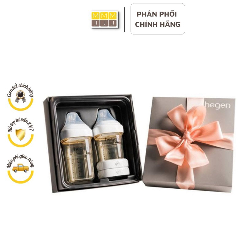 Bộ quà tặng Hegen Basic Stater Kit (gồm 1 bình 150ml, 1 bình 240ml, 2 nắp đậy trữ sữa)