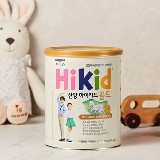 Sữa HIKID Tăng Chiều Cao Hàn Quốc Dê, Hikid Bò Vani, Premium Tách Béo, Socola - Sữa Bột Công Thức 65