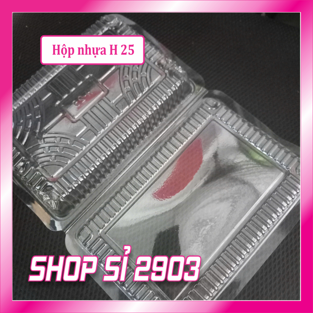 Lốc 100 cái hộp nhựa định hình H25- Hộp H25- Hộp nhựa định hình đựng 700 gr