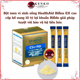 Bột men vi sinh sống HealthAid Bifina EX cao cấp bổ sung 10 tỷ lợi khuẩn Bifido giải pháp tuyệt vời bảo vệ hệ tiêu hóa