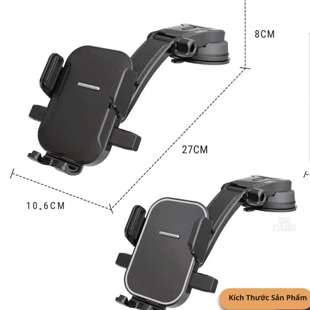 Giá đỡ điện thoại trên ô tô dán taplo A29  dạng thác nước không che tầm nhìn xoay 360 độ | BigBuy360 - bigbuy360.vn