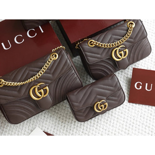Túi CG Mar.mont spsl màu nâu caffe size 16-22-25cm da bò fullbox nam châm