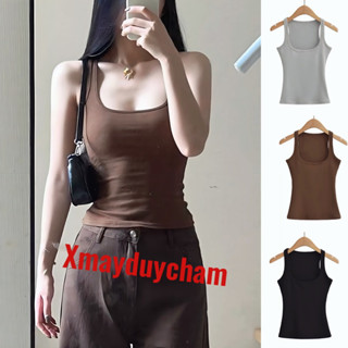 Áo Tanktop 2 dây nữ cổ vuông justdun thun tăm lạnh co giãn thoải mái m894