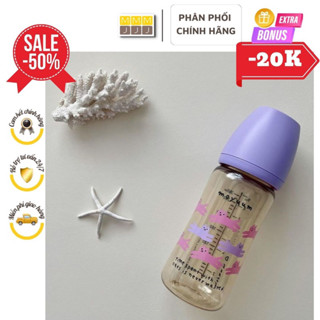 Bình sữa Moyuum Mèo Tím, Mèo Ghi hàng chính hãng có tem phụ size 170ml/270ml-minjeebaby