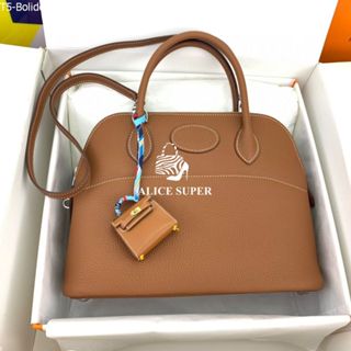 Hm BOLIDE Super Size [7 MÀU] 27-31cm, da Togo - Túi xách nữ da thật cao cấp Full Box [T5-Bolide_Togo-SP]