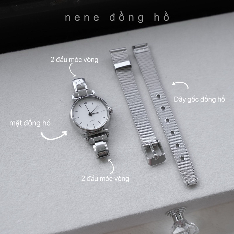 MẶT ĐỒNG HỒ LẺ (Tặng dây gốc đhồ) dùng để khách gắn vòng charm italian đã có truớc đó