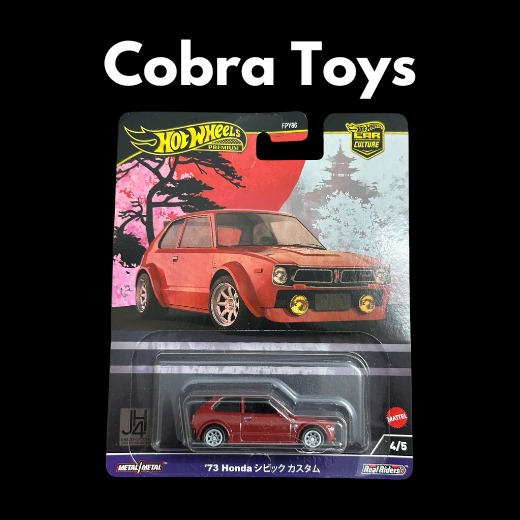 [ PREMIUM ] '73 HONDA CIVIC CUSTOM JAPANESE HISTORICS 4 CAR CULTURE - Cobra Toys - Hot Wheels PREMIU