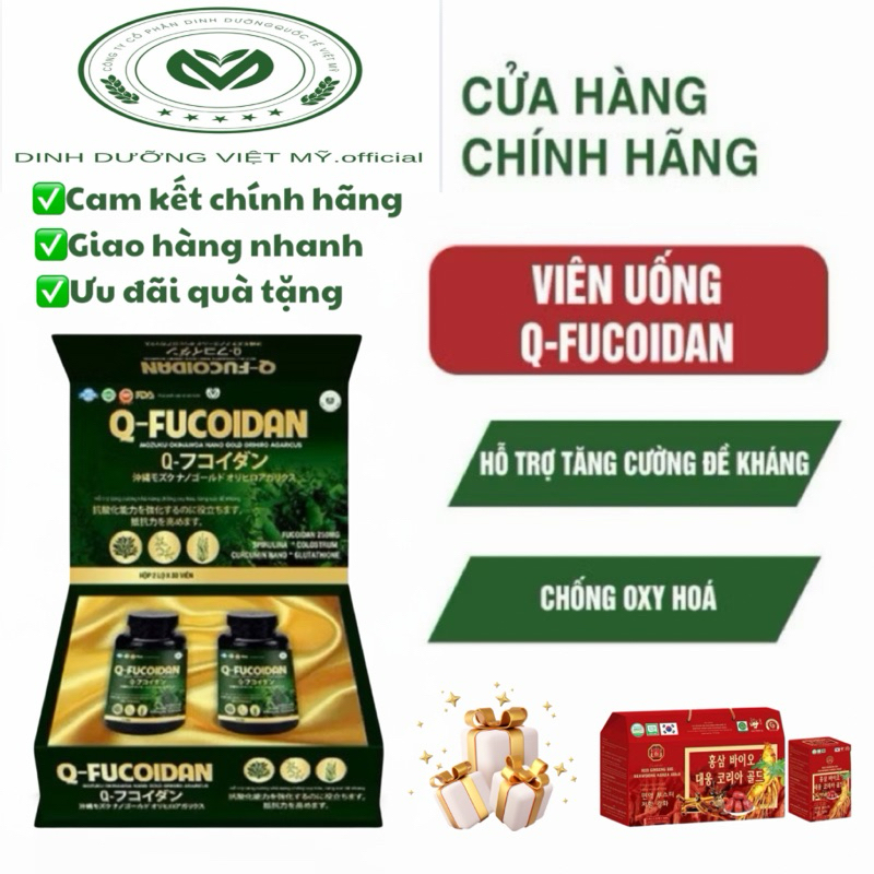 Q-fucoidan hỗ trợ tăng cường khả năng chống oxy hóa,tăng cường sức đề kháng