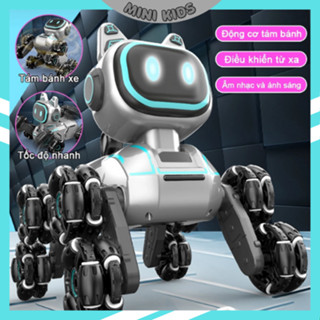  Đồ chơi Chó Robot 8 bánh thông minh điều khiển từ xa,xoay 360 độ di chuyển linh hoạt có nhạc có đèn. các mẫu robot 