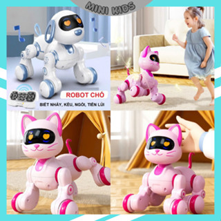Đồ Chơi Mèo Robot, chó robot thông minh, chó robot nhả khói, khủng long robot, điều khiển từ xa, pin sạc nhiều mẫu mã