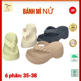  DH527 Dép kẹp xỏ ngón bánh mì nử đế đôn 7 phân quai bính đút liền đế nhẹ êm chân mẫu mới ra 