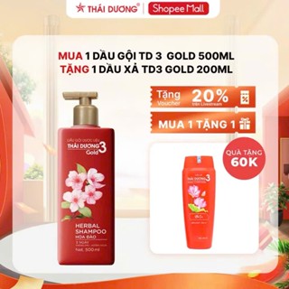 [live] mua dầu gội thái dương 3 hoa đào gold 500ml tặng xả hoa sen 200ml