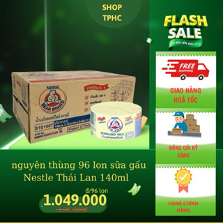 thùng sữa gấu Nestle Thái Lan 96 lon 140ml thơm ngon