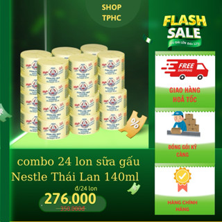 combo 24 lon sữa gấu Nestle Thái Lan 140ml chính hãng
