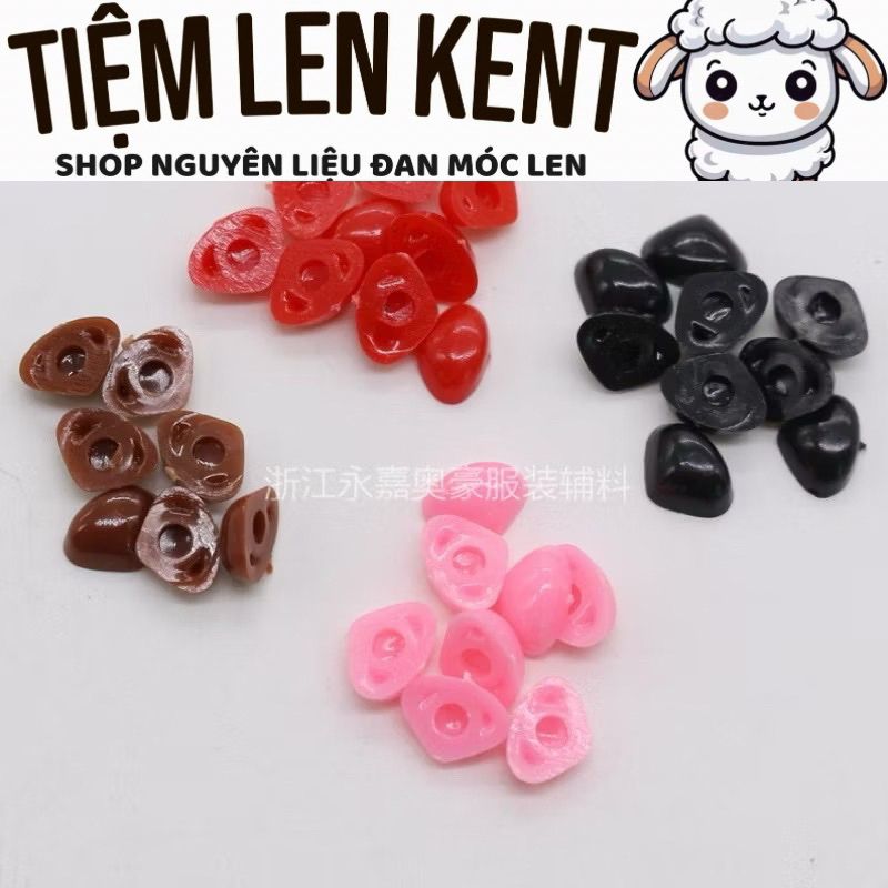 Mũi thú dán 4 màu set 5 cái