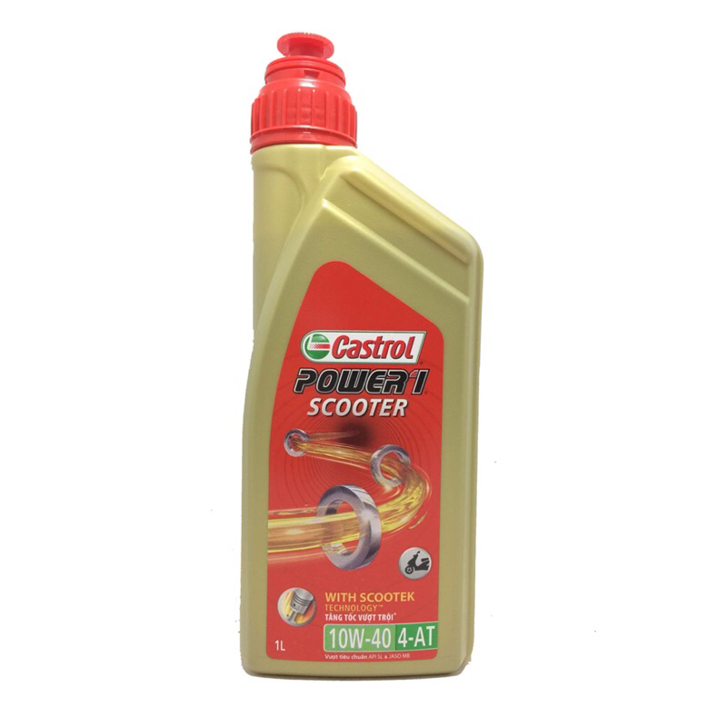 1 chai nhớt Castrol power 1 cho xe tay ga 1 Lít