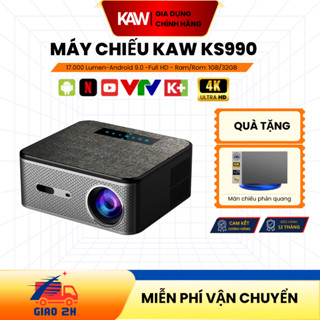 Máy Chiếu Mini SWI/KAW KS990, Điều Khiển Bằng Giọng Nói, Độ sáng 17000 Lumens, Hỗ Trợ 4K, Wifi 2.4G/5G