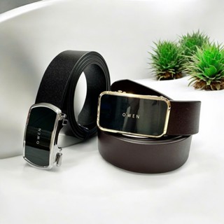 Thắt lưng nam OWEN da trơn nguyên miếng, mặt khóa trượt giấu dây, da bò thật cao cấp (giá mác 395k)