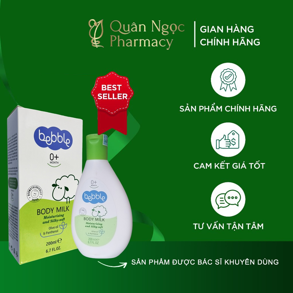 [Chính Hãng ]  Sữa dưỡng ẩm Bebble Body Milk 200ml