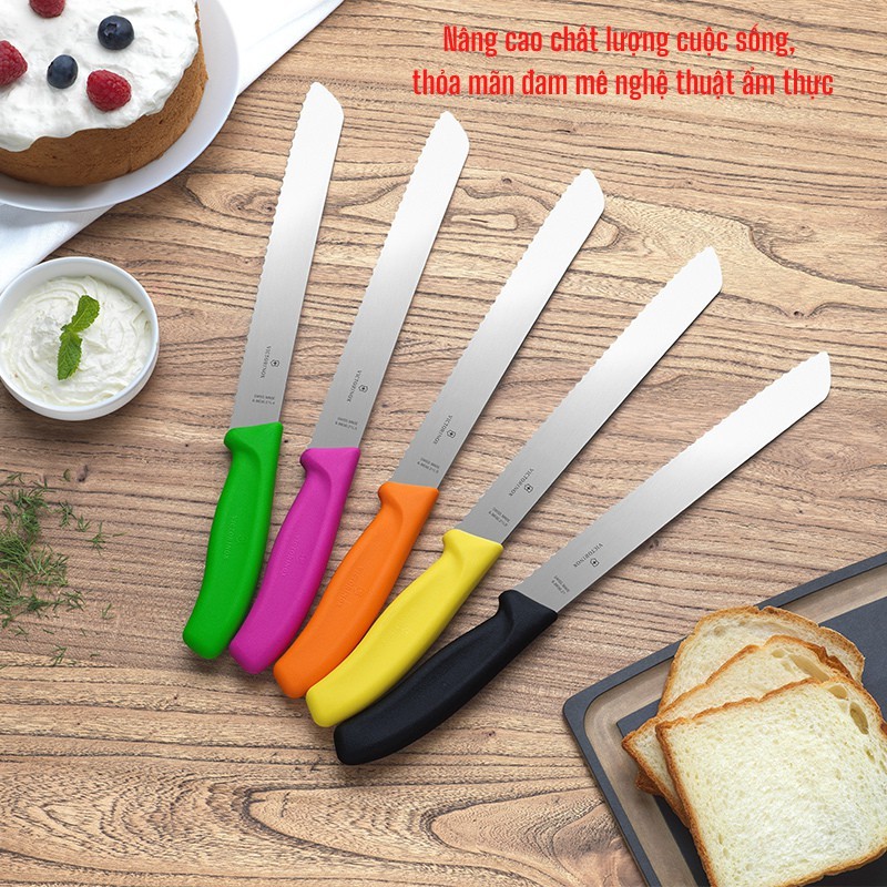 Dao Cắt Bánh Mỳ Victorinox Nhập Khẩu Từ Thụy Sỹ Swiss Classic 21cm Cán Nhựa - Nhiều Màu