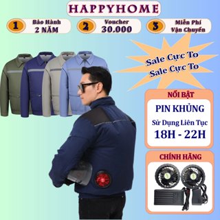 Áo điều hòa Nhật Bản, Áo điều hoà quạt gió hoạt động liên tục 18h-22h làm mát chống nắng nóng mùa hè