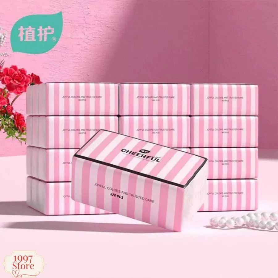 [Thùng 30 gói] Giấy Ăn Cao Cấp CHEERFUL, Khăn Giấy Ăn Rút Tiện Lợi Và Đa Năng, Giấy Ăn 4 Lớp , Gói/1