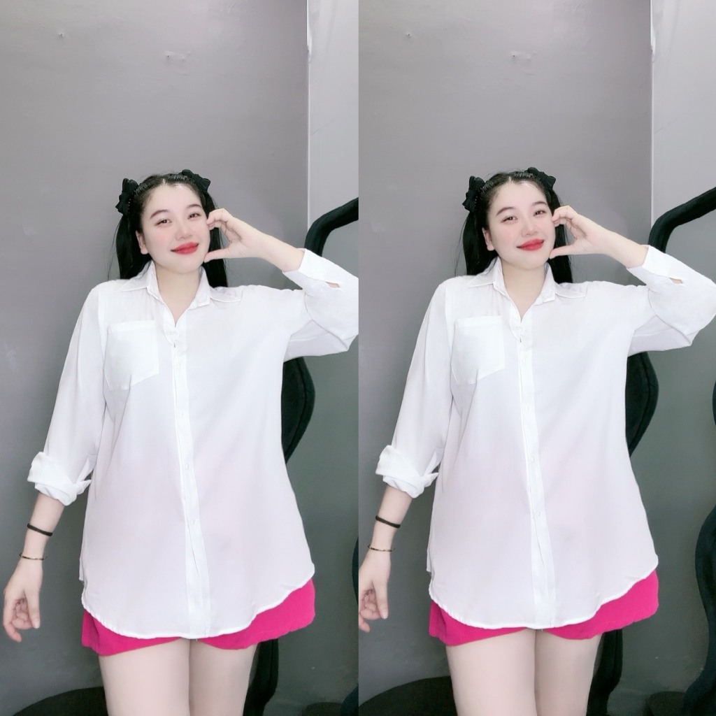 Tổng Hợp Sơ Mi Trắng Bigsize Nữ Đi Học Đi Làm Somi Công Sở Form Rộng Basic Vải Mềm Mịn Cho Nữ Chubby | BigBuy360 - bigbuy360.vn