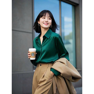 Áo Sơ Mi Nữ Công Sở lụa Queen trơn màu nude form dài