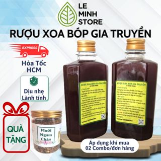 Rượu xoa bóp Le Minh Store hỗ trợ giảm đau nhức xương khớp, tê bì chân tay, phong tê thấp 330ml