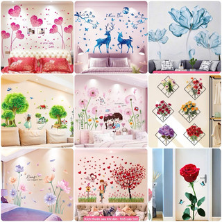  Decal Dán Tường Phòng ngủ sẵn keo  Tổng Hợp nhiều mẫu Hot decor phòng ngủ,trang trí nhà.Decal Rời từng miếng ghép. 
