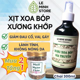 Xịt xoa bóp Le Minh Store giúp thư giãn giảm đau cổ vai gáy, khớp bị đau tê cứng 300ml, Dầu xoa bóp tan máu bầm nhanh