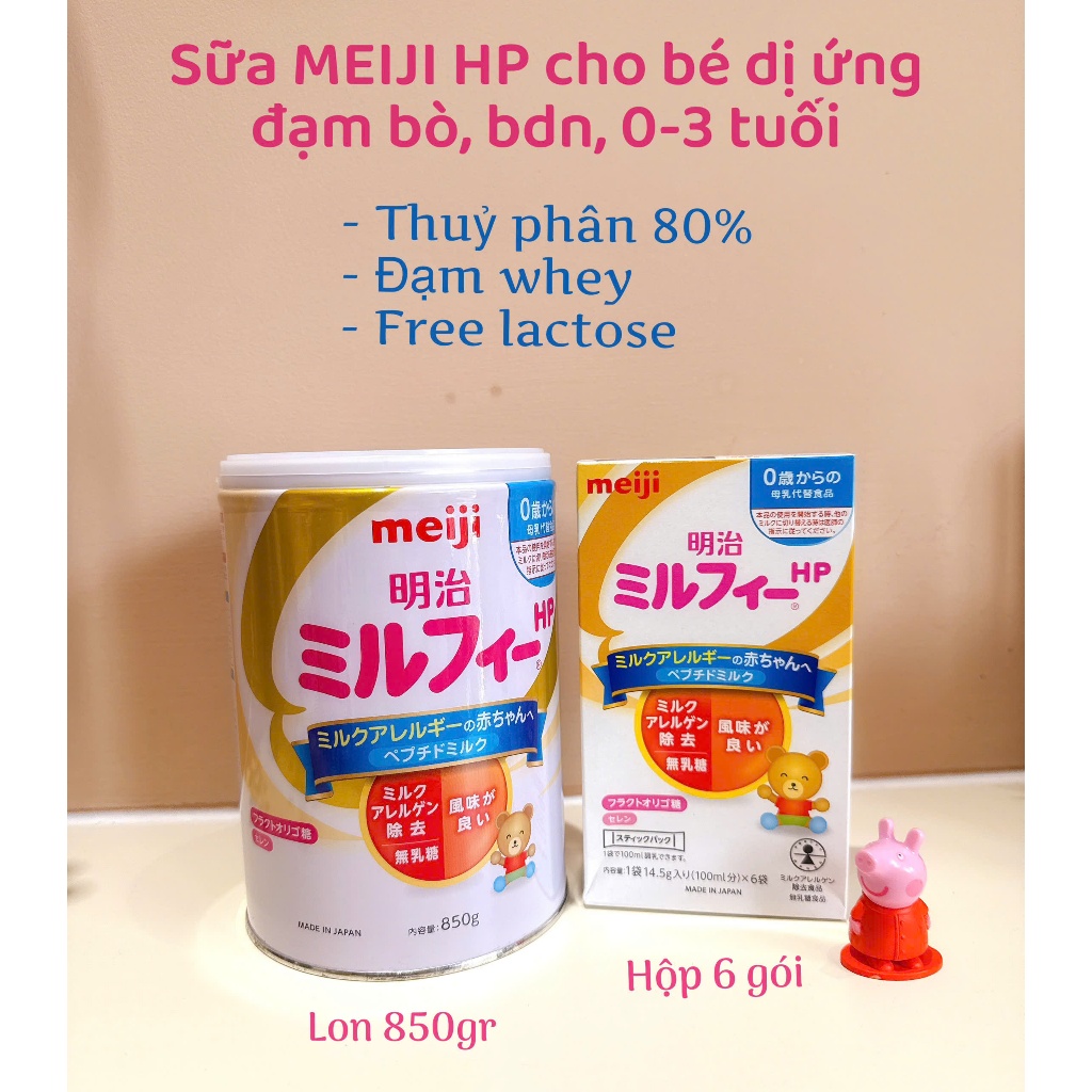 SỮA MEIJI HP CHO BÉ DỊ ỨNG ĐẠM BÒ, CHO BÉ 0-3 TUỔI, XUẤT XỨ NHẬT BẢN