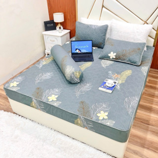 Ga giường Bộ ga giường 5 món trần bông cotton đũi hàng nhập khẩu cao cấp siêu mát siêu mịn đủ mọi kích thước giường