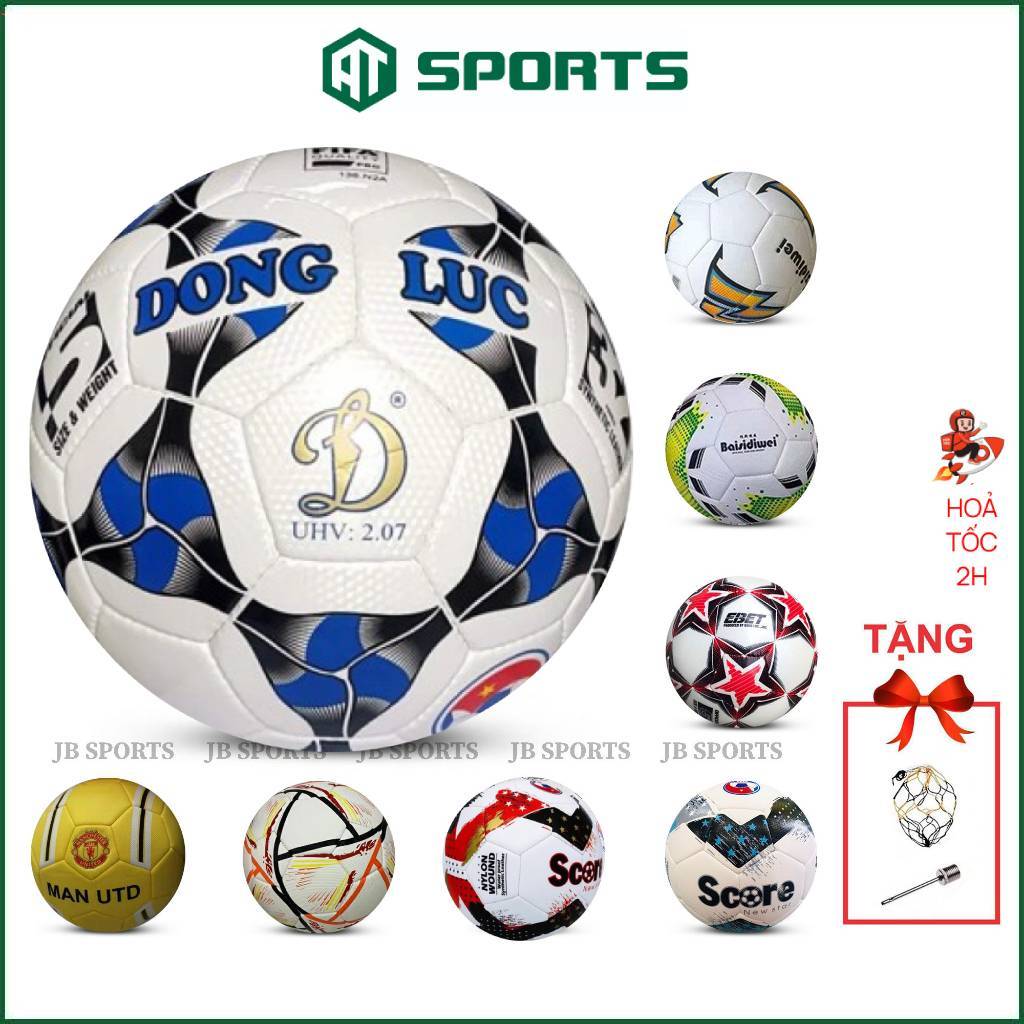 Quả Bóng Đá Size 5, Size 4 - Banh Da Đá Bóng Tặng Kèm Kim Bơm + Lưới Đựng Bóng