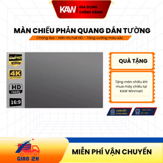 Màn chiếu phản quang KAW dán tường - Tăng cường độ sáng hình ảnh loại 100 inch và 120 inch