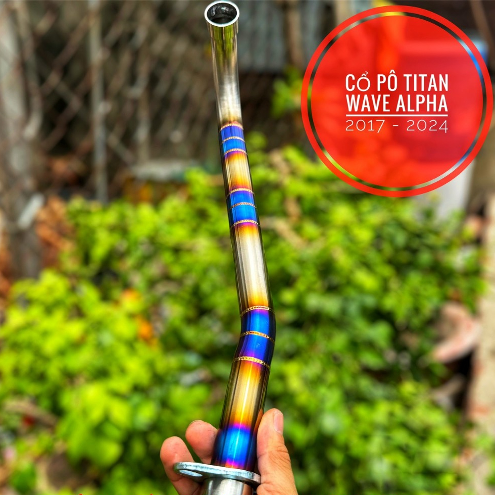 Cổ pô titan Wave A đời Mới, Wave S110, Wave Blade, Wave RSX Thay Thế Cổ Pô Zin