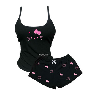 (Sẵn) set ngủ kitty 2 dây Y2K /Quần Tí Hon /Set ĐỒ Ngủ MINI cạp ngắn new cute. CHE TÊN