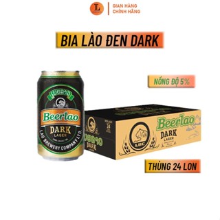 Thùng Bia Lào đen BeerLao Dark Lager 330ml x24 lon