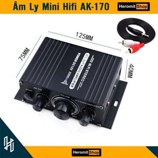 Âm Ly Mini 12VDC AK-170 HiFi 2 kênh ( Tặng dây kết nối AV )