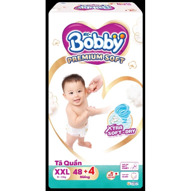 Tã quần Bobby Premium Soft-size XXL48+4