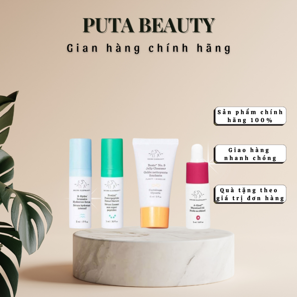 SẢN PHẨM DƯỠNG DA DRUNK ELEPHANT MINI tách set - Puta Beauty