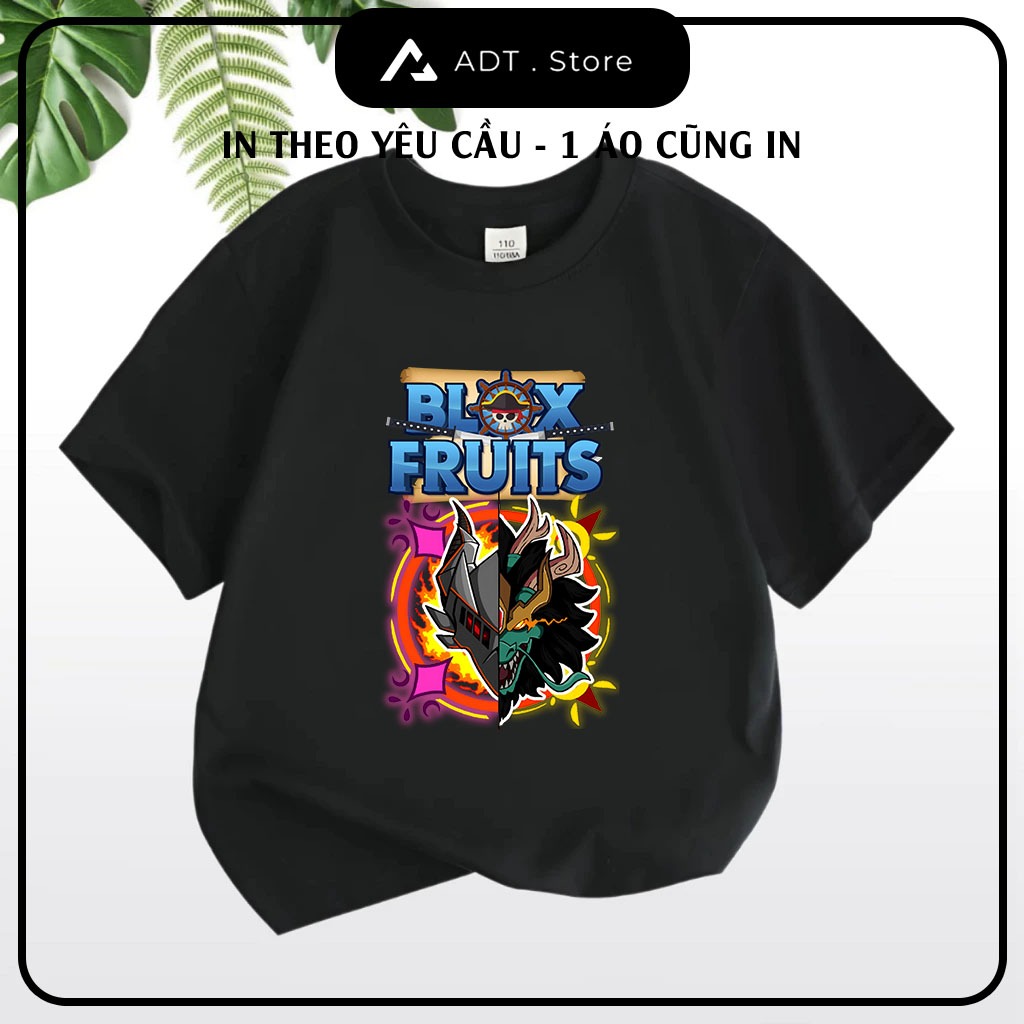 Áo thun Blox Fruits trái rồng đông tây - kitsune - gas - yeti - sans
