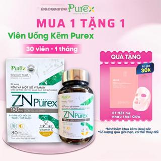Viên uống bổ sung Kẽm Purex hộp 30 viên Tăng cường sức khỏe, Sinh Lý Nam Giới, hỗ trợ làm Đẹp Da