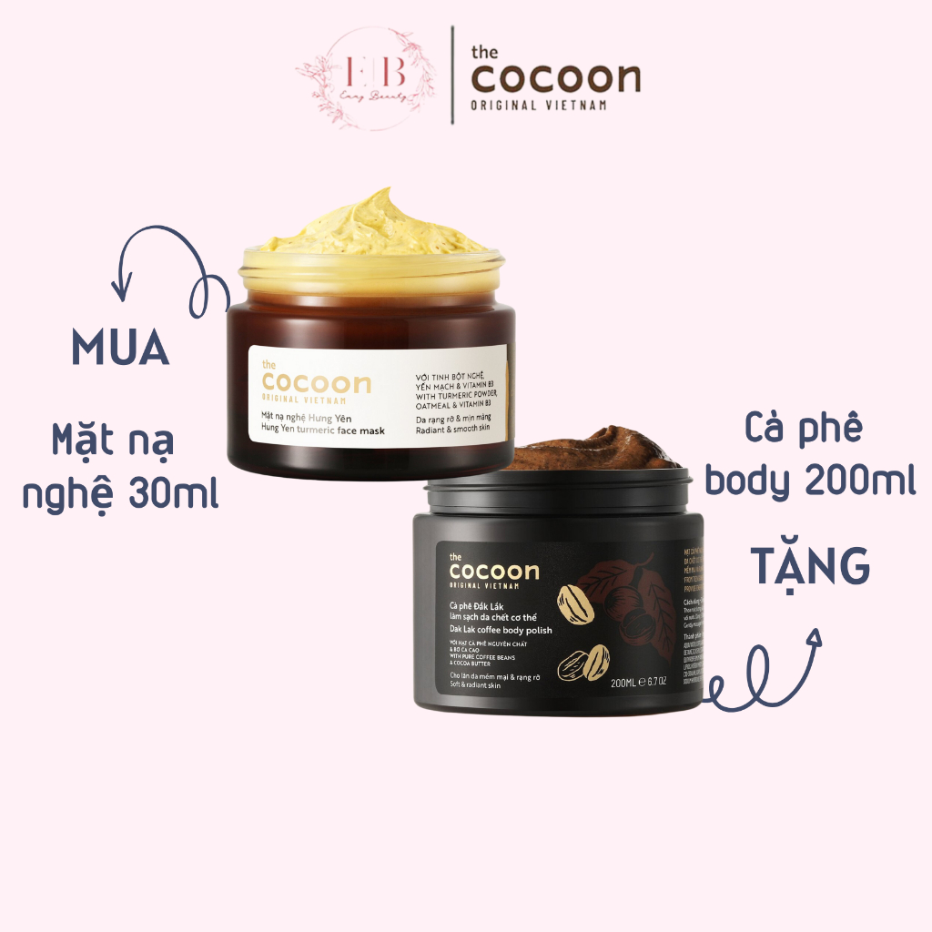Mặt Nạ Nghệ Hưng Yên Cocoon 30ml Giảm Thâm Đều Màu Da Turmeric Face Mask