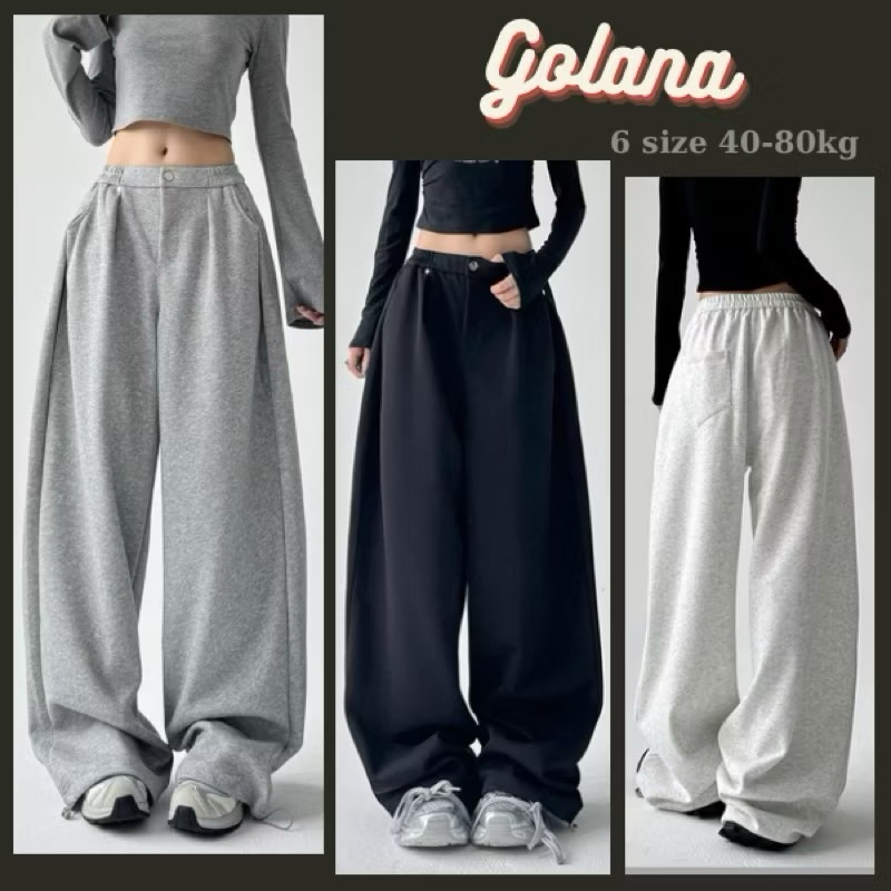 Quần Nỉ Ống Rộng Xếp Ly Cạp Khóa Kéo Túi Nắp Sau Q71 ( có bigsize)