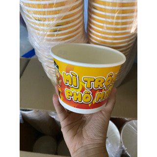 Combo 100 tô giấy mì trộn phô mai kèm nắp 600 ml