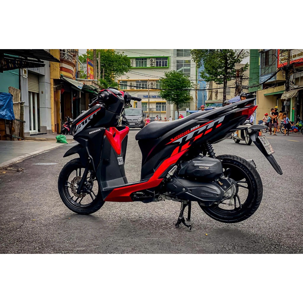 NHÃN DÁN TEM RỜI VARIO 150 ĐỎ ĐEN DECAL 3 LỚP
